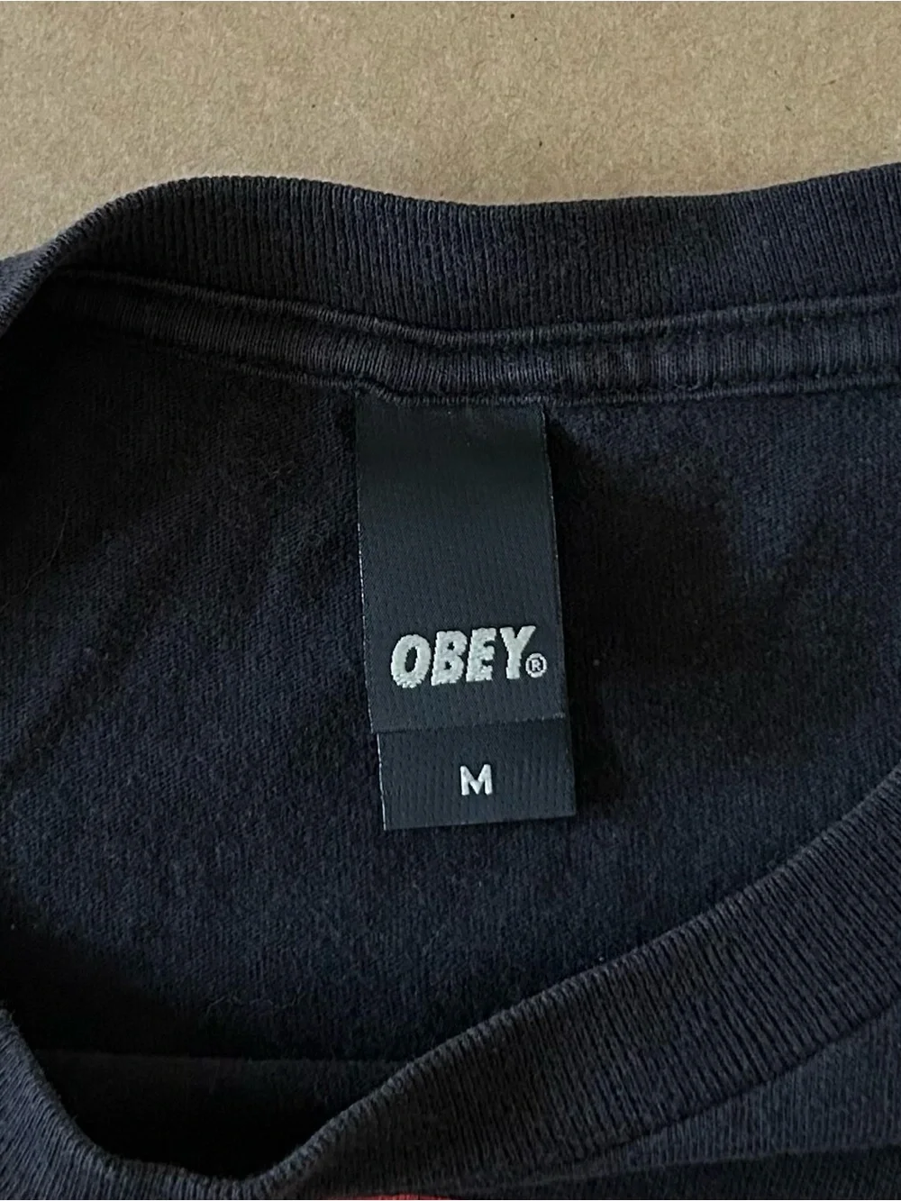 OBEY Clothing Peace Guard Graphic T-shirt Artwork Shepard Faire Military Rose M